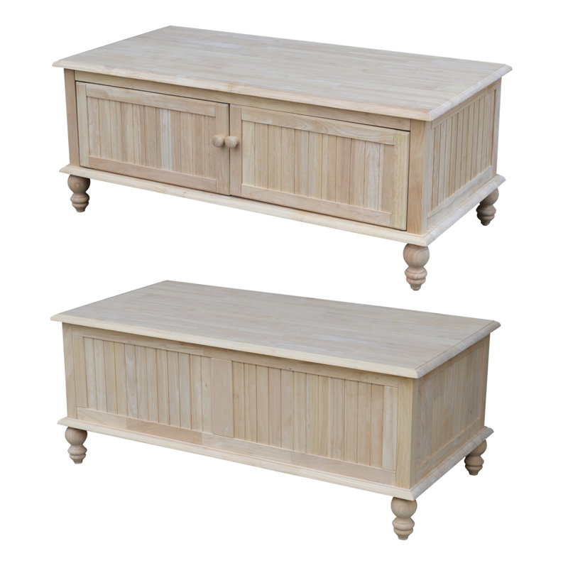 Rosecliff Heights Witherspoon Solid Wood Coffee Table with Storage ...